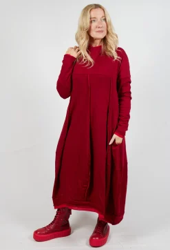 Rundholz Mainline Dresses^Seam Detail Dress in Sunset Cardinal