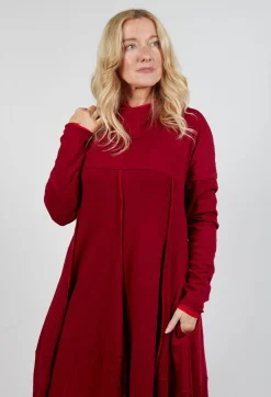 Rundholz Mainline Dresses^Seam Detail Dress in Sunset Cardinal