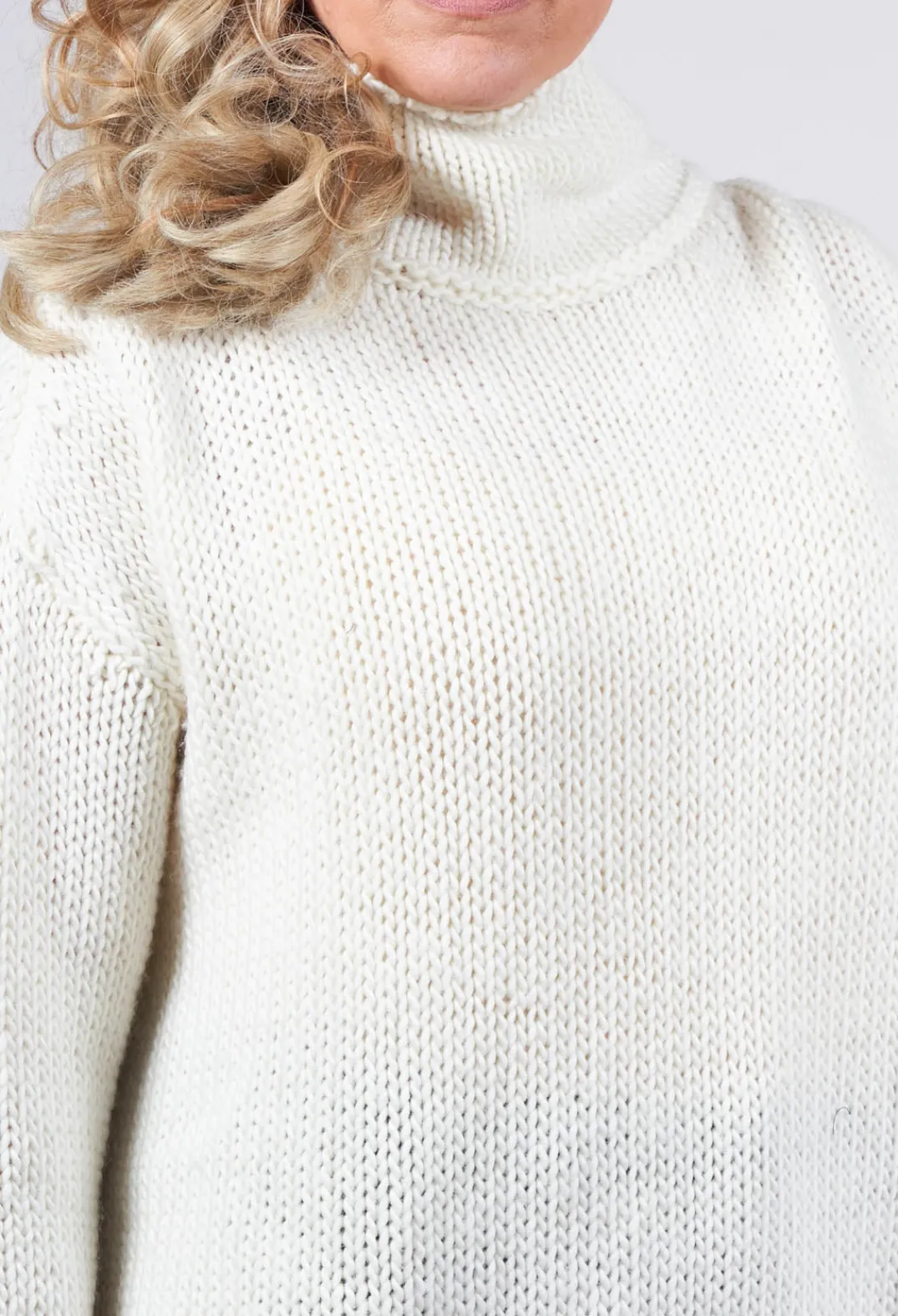 Un-namable Jumpers^Seamed Sweater with Gauze in Cream