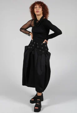 Ixos Tops^Semi Sheer Jersey Top in Black