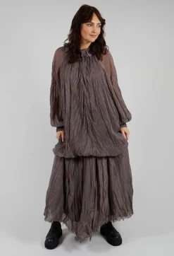 Amici Dresses^Semi Sheer Shirt Dress in Iron