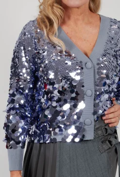 Sfizio Cardigans^Sequin Cardigan in Lilac Breeze