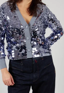 Sfizio Cardigans^Sequin Cardigan in Lilac Breeze