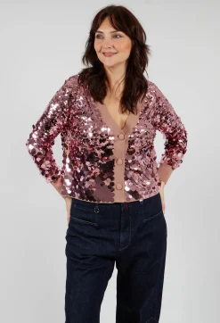 Sfizio Cardigans^Sequin Cardigan in Woodrose