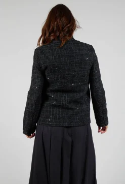 Sarah Pacini Jackets^Sequin Jacket in Charcoal