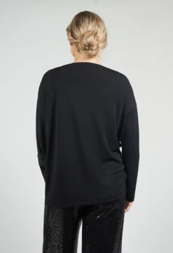 Xenia Design Co-ords & Suits^Sequin Top Shirt Utek in Black