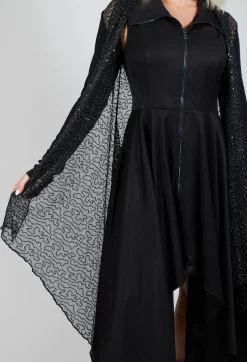 La Haine Cardigans^Sequin Waterfall Cardigan in Black