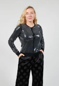 Maliparmi Cardigans^Sequined Cardigan in Black