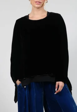 Bianco Levrin Tops^Sevda Top in Black
