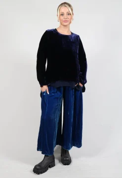 Bianco Levrin Tops^Sevda Top in Navy Blue