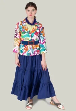 Out of Xile Skirts^Sharm Maxi Gathered Skirt in Navy
