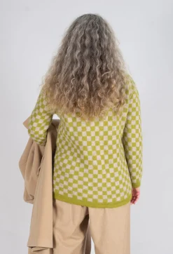 Fringe Knitwear|Cardigans^Sharon Cardigan in Green and Beige