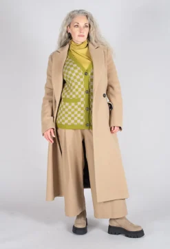 Fringe Knitwear|Cardigans^Sharon Cardigan in Green and Beige