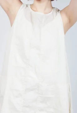 Rundholz Dip Dresses^Sheer Boat Neckline Dress in Greige Paper