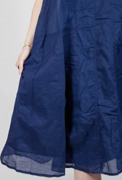 Rundholz Dip Dresses^Sheer Boat Neckline Dress in Ocean Paper