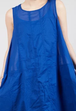 Rundholz Dip Dresses^Sheer Boat Neckline Dress in Royal Paper