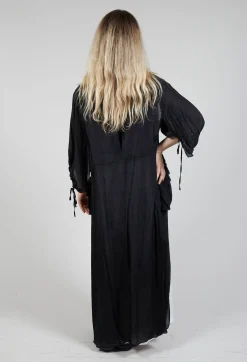 Bize Tops^Sheer Cape Top in Black
