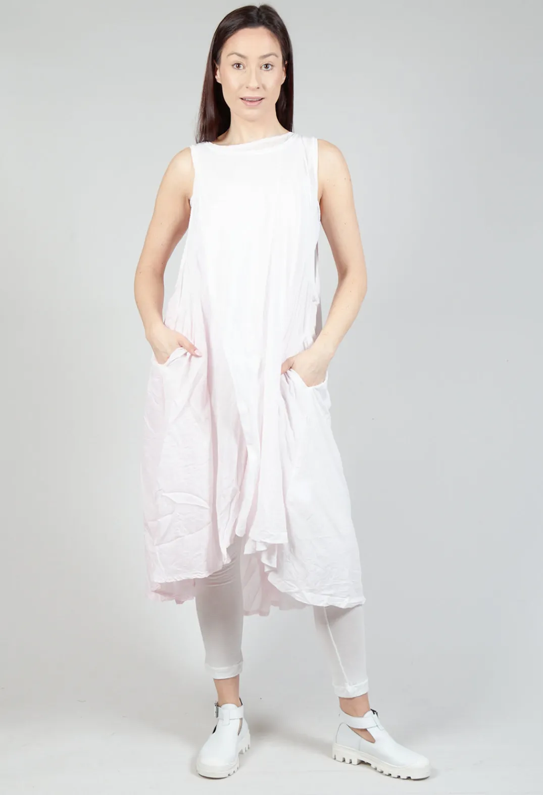 Rundholz Mainline Dresses^Sheer Double Vest Dress in Rose 10% Cloud