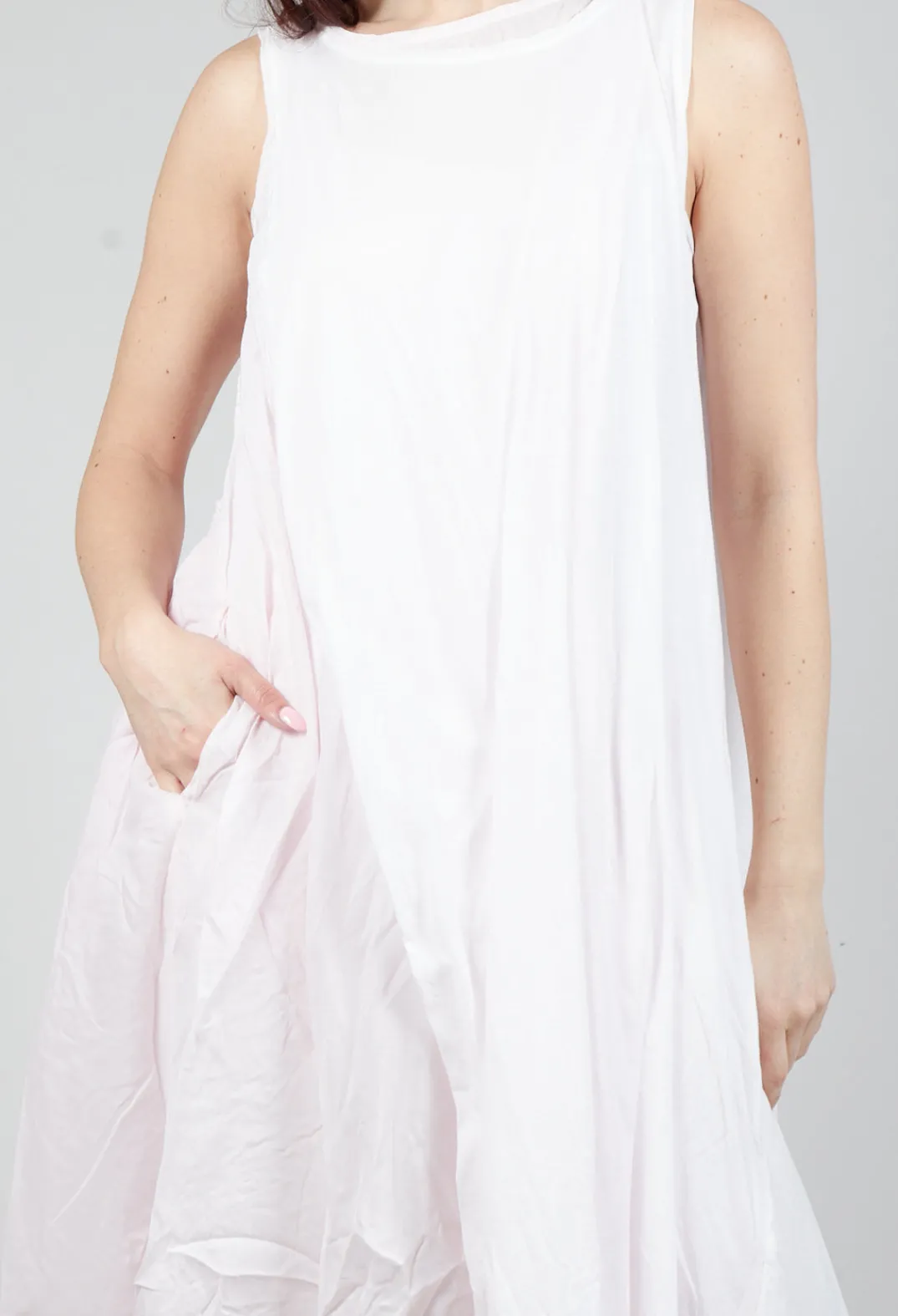 Rundholz Mainline Dresses^Sheer Double Vest Dress in Rose 10% Cloud