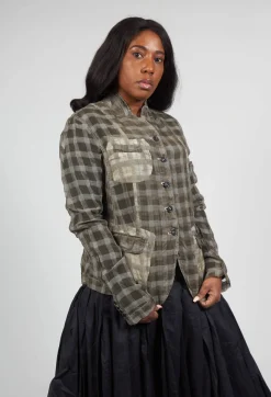 Rundholz Mainline Jackets^Sheer Fitted Jacket in Linen Check