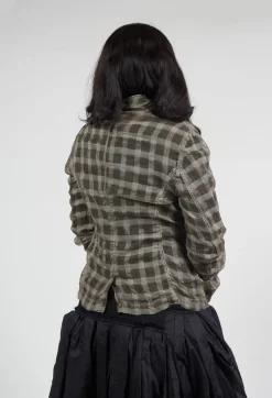 Rundholz Mainline Jackets^Sheer Fitted Jacket in Linen Check