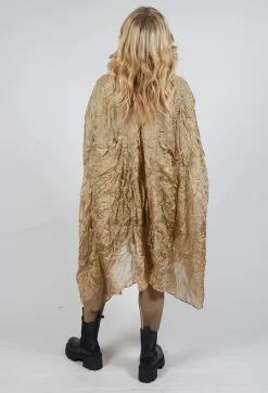 Rundholz Mainline Dresses^Sheer Longline Shirt in Camel Cloud