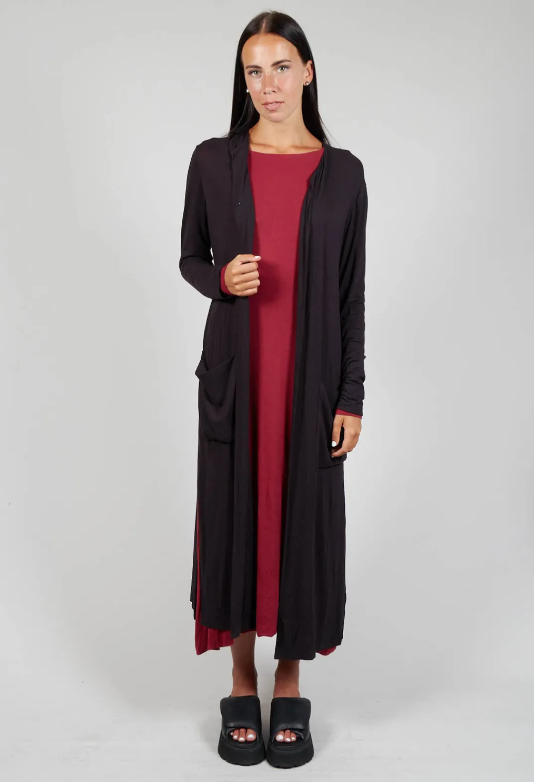 Anett Rostel Cardigans^Sheer Maxi Cardigan in Black