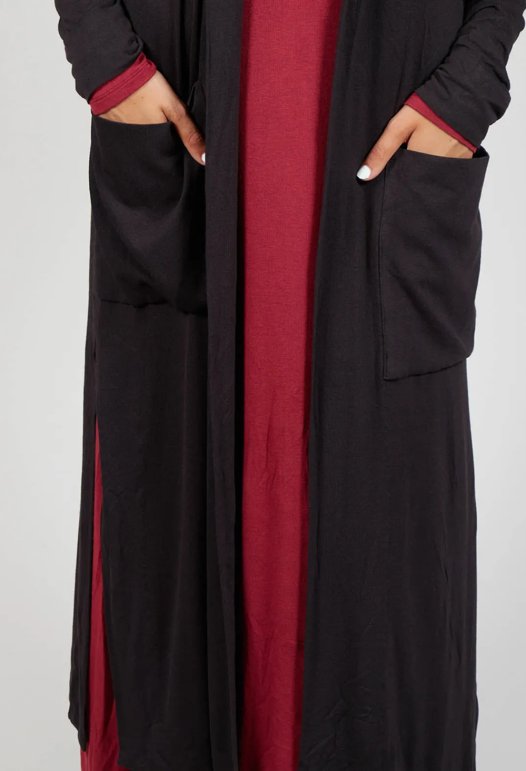 Anett Rostel Cardigans^Sheer Maxi Cardigan in Black