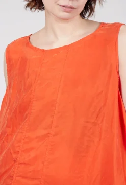 Rundholz Dip Dresses^Sheer Overlay Dress in Mandarine
