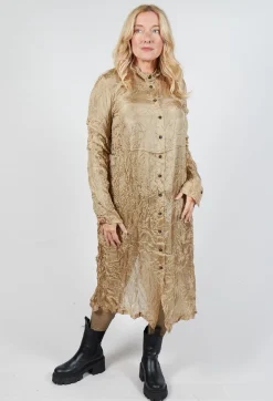 Rundholz Mainline Dresses^Sheer Shirt Dress in Camel Cloud