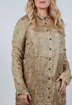 Rundholz Mainline Dresses^Sheer Shirt Dress in Camel Cloud