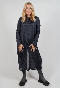 Rundholz Mainline Dresses^Sheer Shirt Dress in Slate Cloud