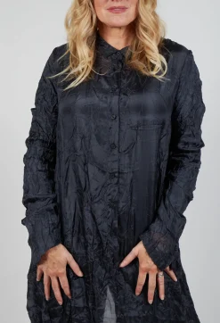 Rundholz Mainline Dresses^Sheer Shirt Dress in Slate Cloud
