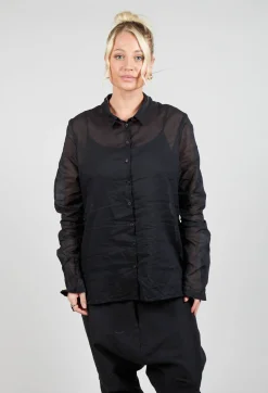 Rundholz Dip Shirts & Blouses^Sheer Shirt in Black Stiff