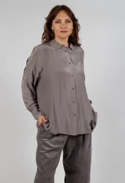Amici Shirts & Blouses^Sheer Shirt in Iron