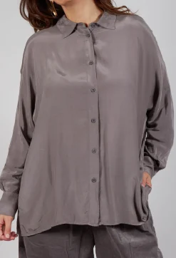 Amici Shirts & Blouses^Sheer Shirt in Iron