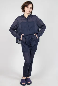 Rundholz Dip Trousers^Sheer Skinny Leg Trousers in Ink Paper