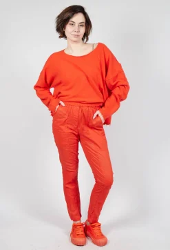 Rundholz Dip Trousers^Sheer Skinny Leg Trousers in Mandarine Paper