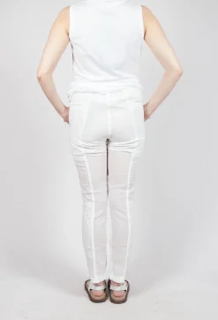Rundholz Dip Trousers^Sheer Skinny Leg Trousers in Semi Bleach Paper