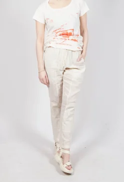 Rundholz Dip Trousers^Sheer Skinny Leg Trousers in Greige Paper