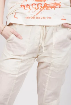Rundholz Dip Trousers^Sheer Skinny Leg Trousers in Greige Paper