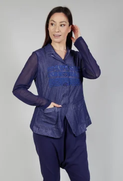 Rundholz Black Label Jackets^Sheer Sleeve Jacket in Azur Print