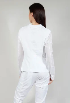 Rundholz Black Label Jackets^Sheer Sleeve Jacket in White Print