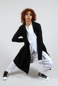 Rundholz Black Label Jackets^Sheer Sleeve Jacket in White White Print