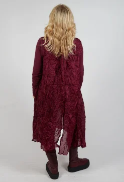 Rundholz Mainline Dresses^Sheer Sleeveless Dress in Merlot Cloud