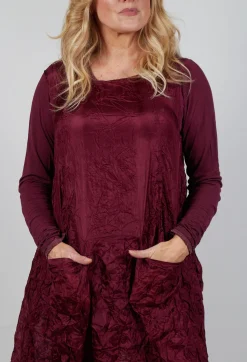 Rundholz Mainline Dresses^Sheer Sleeveless Dress in Merlot Cloud