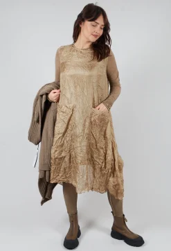 Rundholz Mainline Dresses^Sheer Sleeveless Dress in Camel Cloud