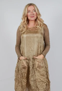 Rundholz Mainline Dresses^Sheer Sleeveless Dress in Camel Cloud