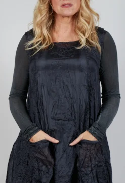 Rundholz Mainline Dresses^Sheer Sleeveless Dress in Slate Cloud