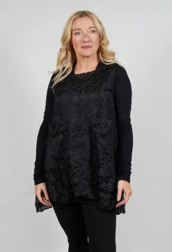 Rundholz Mainline Tops^Sheer Sleeveless Top in Black